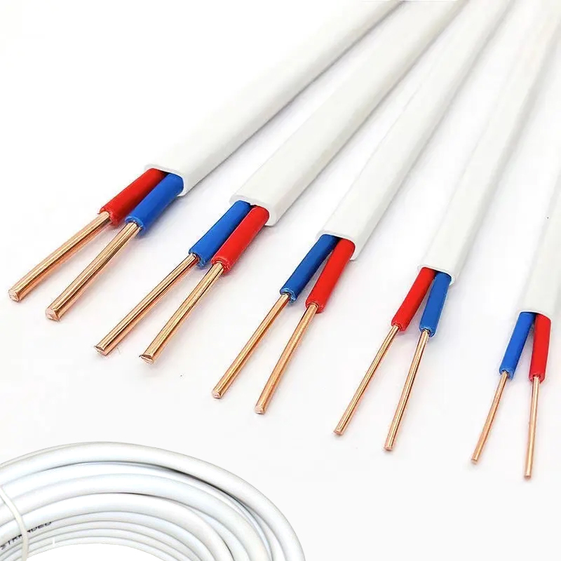 60227 IEC 53 STANDARD 300/500V BVVB H05VVH2-U FLAT RIGID COPPER BUILDING WIRE