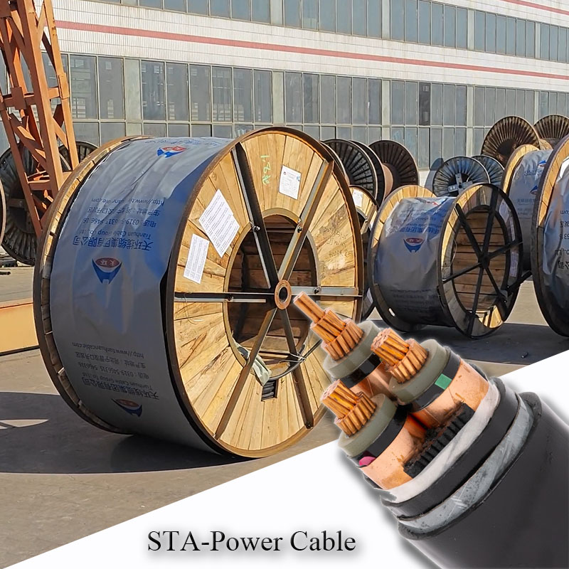 NYRGBY 0.6/1kv Cu conductors PVC insulated Galvanized Flar Steel Wire Armor and PVC sheathed power cable